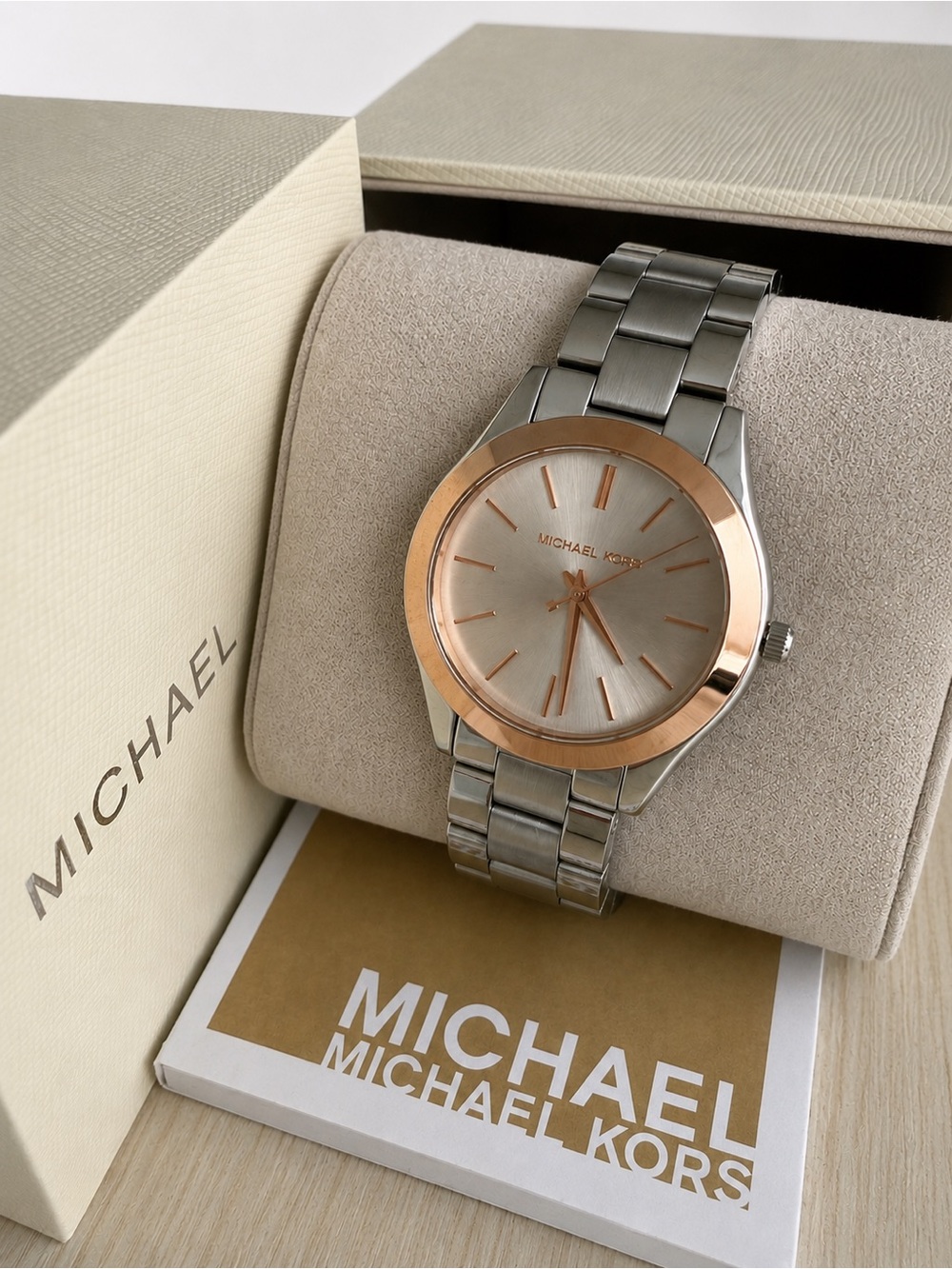 BRAND NEW MICHAEL KORS Mini Slim Runway Ladies Watch MK3514